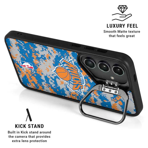 NBA New York Knicks Digi Camo Galaxy S25 Kickstand Case